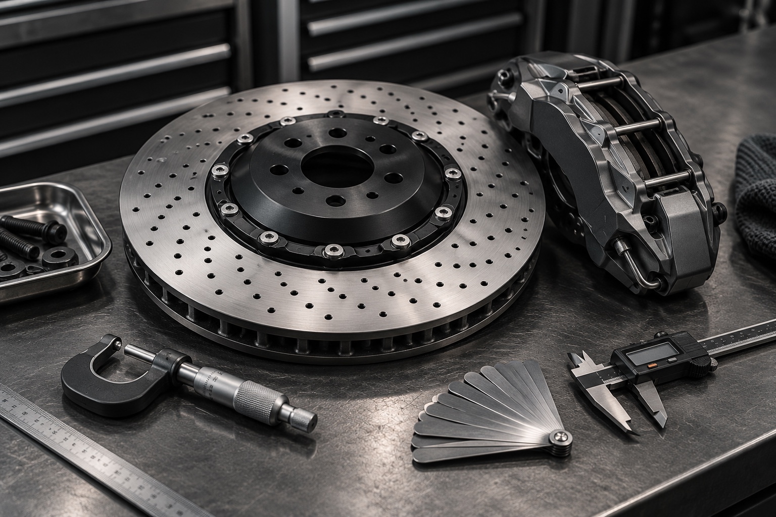 Precision brake components and measurement tools